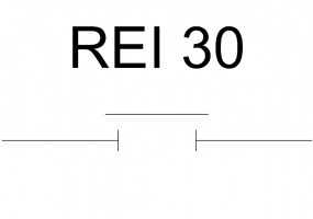 Porta resistente ao fogo REI 30