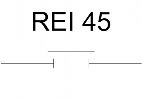 Porte résistante au feu REI 45