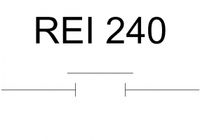 Porte résistante au feu REI 240