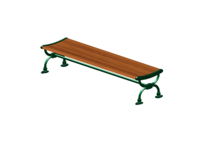 Benches and Planters 3D - Wooden bench - Victor Stanley - C5