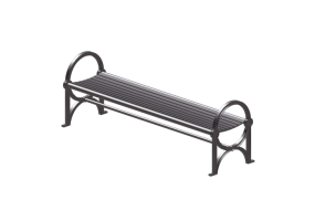 Benches and Planters 3D - Metal bench - Victor Stanley - CBF14