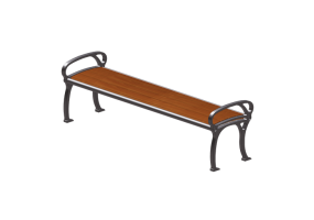 Benches and Planters 3D - Wooden bench - Victor Stanley - FM214