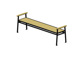 Benches and Planters 3D - Wooden bench - Victor Stanley - STE 23