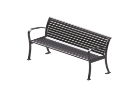 Benches and Planters 3D - Metal bench - Victor Stanley - RBF 28