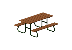 3D Accessories - Table with integrated chairs - Victor Stanley - ST 5