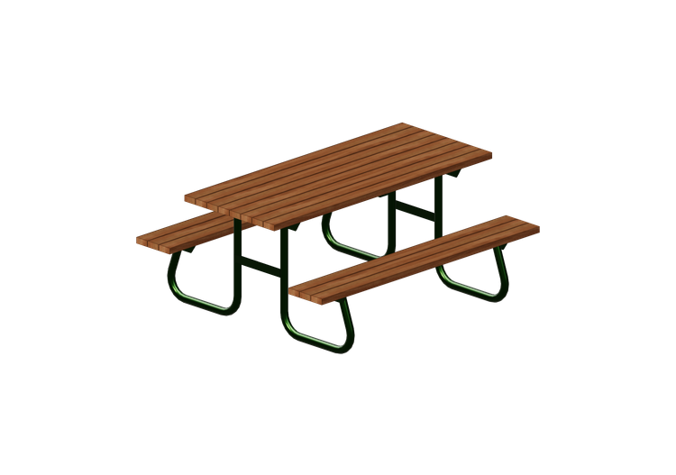 3D Accessories - Table with integrated chairs - Victor... 3D Accessories - Table with integrated chairs - Victor...