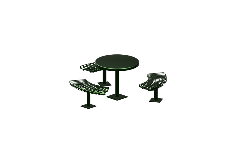 Acessórios 3D - Mesa com cadeiras integradas - Victor... Acessórios 3D - Mesa com cadeiras integradas - Victor...