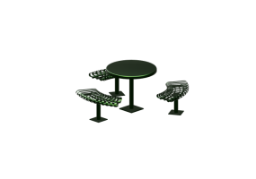 3D Accessories - Table with integrated chairs - Victor Stanley - RND 333