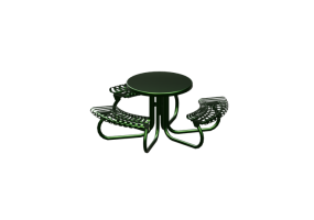 Accessoires 3D - Table avec chaises int&eacute;gr&eacute;es - Victor Stanley - RND 363