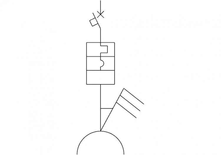 Interlocked industrial socket with three-phase differential...