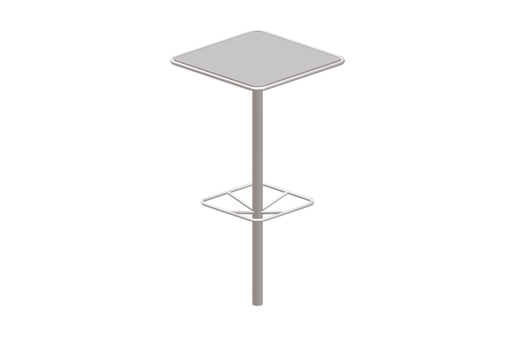 3D Tables - Metal table - Maglin - FRT1700 BH SQ M1 DB 30... 3D Tables - Metal table - Maglin - FRT1700 BH SQ M1 DB 30...