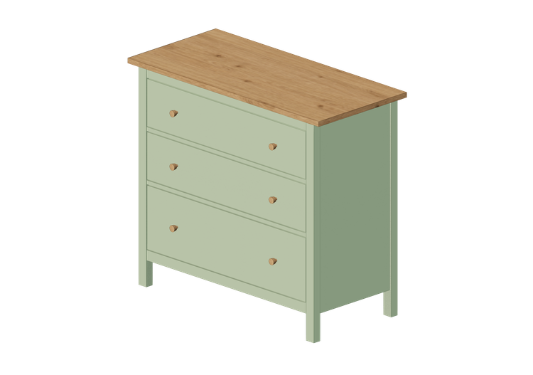 Armários 3D - Cômoda de madeira lacada - Ikea - Hemnes -... Armários 3D - Cômoda de madeira lacada - Ikea - Hemnes -...