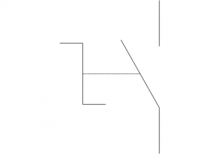 Closing contact with push-button control (without automatic...