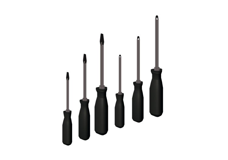 3D Models - Screw driver set - ACCA software 3D Models - Screw driver set - ACCA software