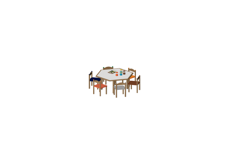 Tables 3D - Table avec chaises - ACCA software Tables 3D - Table avec chaises - ACCA software