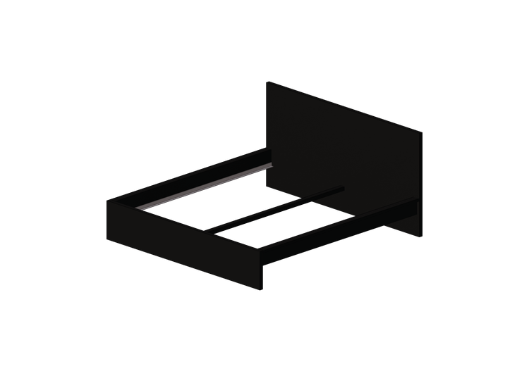 Lits 3D - Structure de lit en bois laqué - Ikea - Malm -... Lits 3D - Structure de lit en bois laqué - Ikea - Malm -...