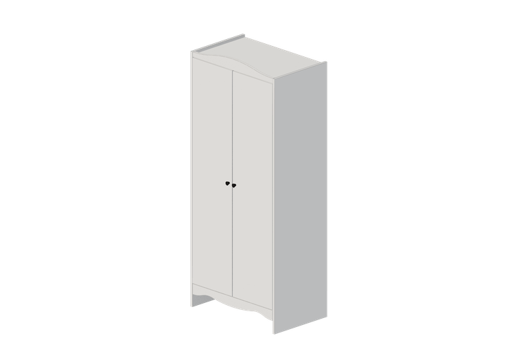 3D Schränke und Kommoden - Kleiderschrank aus lackiertem... 3D Schränke und Kommoden - Kleiderschrank aus lackiertem...