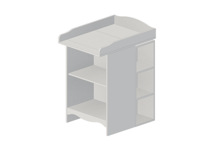 3D Möbel - Wickeltisch aus lackiertem Holz - Ikea - Smågöra... 3D Möbel - Wickeltisch aus lackiertem Holz - Ikea - Smågöra...