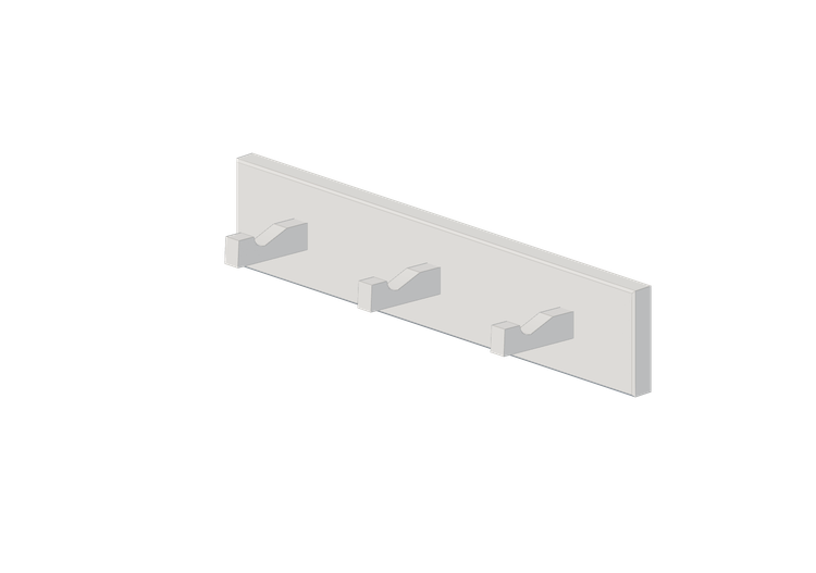 Accessoires 3D - Porte-manteau en bois laqué - Ikea -... Accessoires 3D - Porte-manteau en bois laqué - Ikea -...