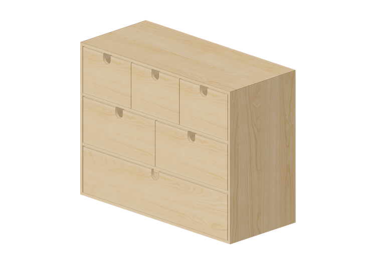 Accesorios 3D - Mini cajonera de madera - Ikea - Moppe -... Accesorios 3D - Mini cajonera de madera - Ikea - Moppe -...