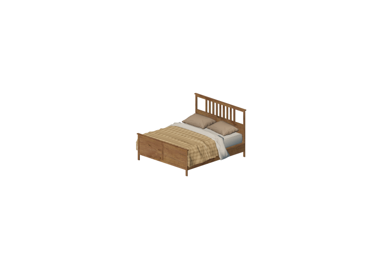 Letti 3D - Letto matrimoniale - ACCA software Letti 3D - Letto matrimoniale - ACCA software