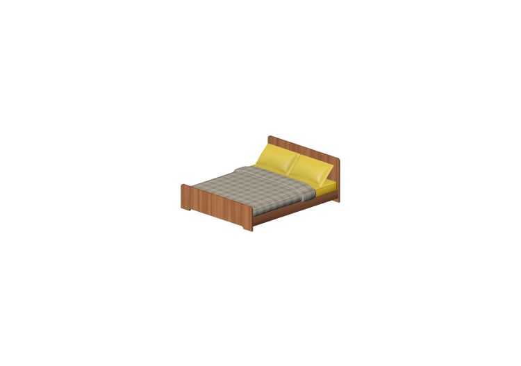 3D Beds - Double bed 168x208cm - ACCA software 3D Beds - Double bed 168x208cm - ACCA software