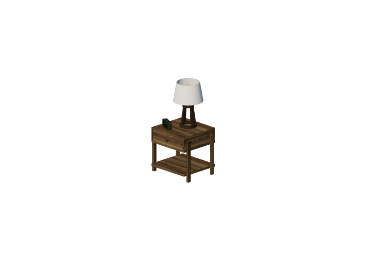 3D Beds - Bedside table for bedroom with lamp and alarm... 3D Beds - Bedside table for bedroom with lamp and alarm...