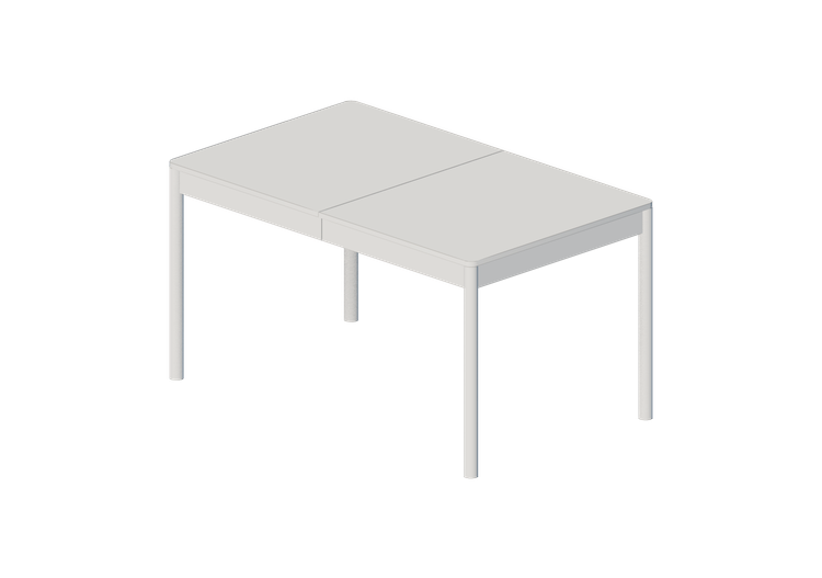 Mesas 3D - Mesa extensível em madeira lacada - Ikea -... Mesas 3D - Mesa extensível em madeira lacada - Ikea -...