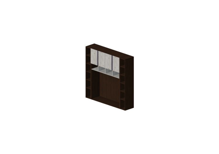 Armarios y Cómodas 3D - Armario 4 hojas con espacio para... Armarios y Cómodas 3D - Armario 4 hojas con espacio para...