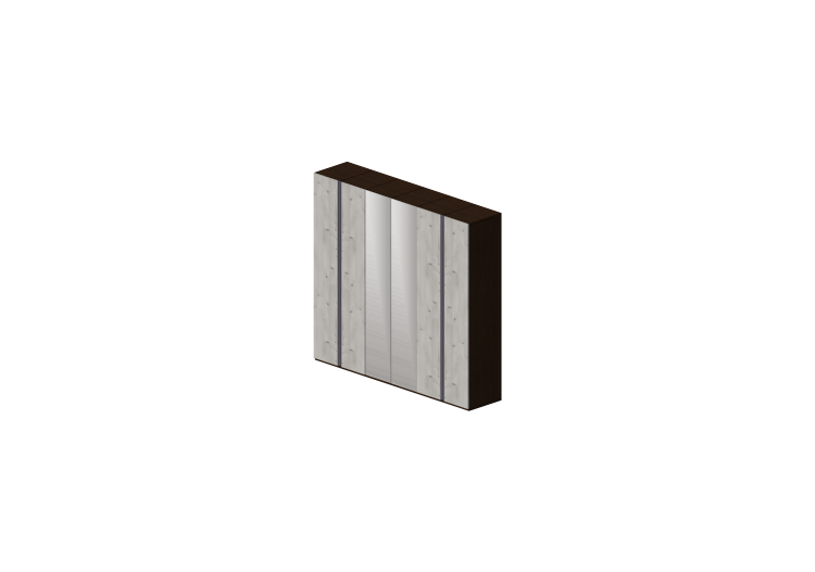 3D Schränke und Kommoden - Schrank 6 Türen mit Spiegel... 3D Schränke und Kommoden - Schrank 6 Türen mit Spiegel...