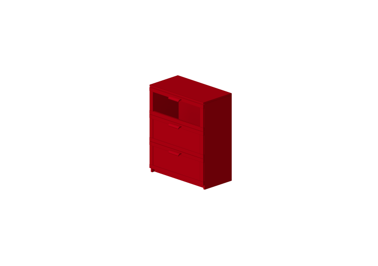 Armoires 3D - Commode 3 tiroirs 78x45x95cm - ACCA software Armoires 3D - Commode 3 tiroirs 78x45x95cm - ACCA software