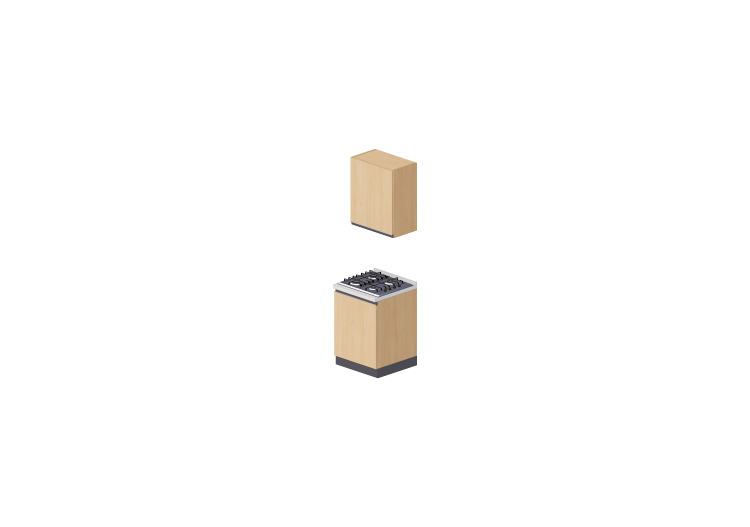 Cucine 3D - Blocco cottura lineare 60x216cm - ACCA software Cucine 3D - Blocco cottura lineare 60x216cm - ACCA software