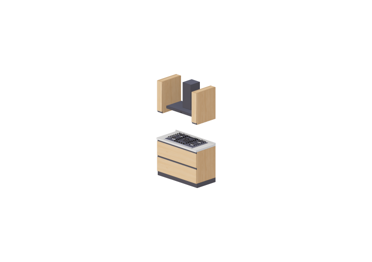 3D Kitchens - Complete cooking block 120x216cm - ACCA... 3D Kitchens - Complete cooking block 120x216cm - ACCA...