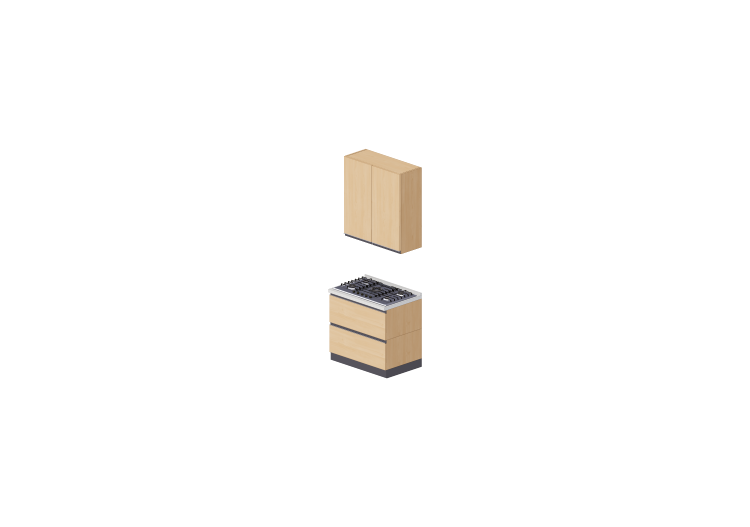 Cuisine 3D - Bloc de cuisson linéaire 90x240cm - ACCA... Cuisine 3D - Bloc de cuisson linéaire 90x240cm - ACCA...