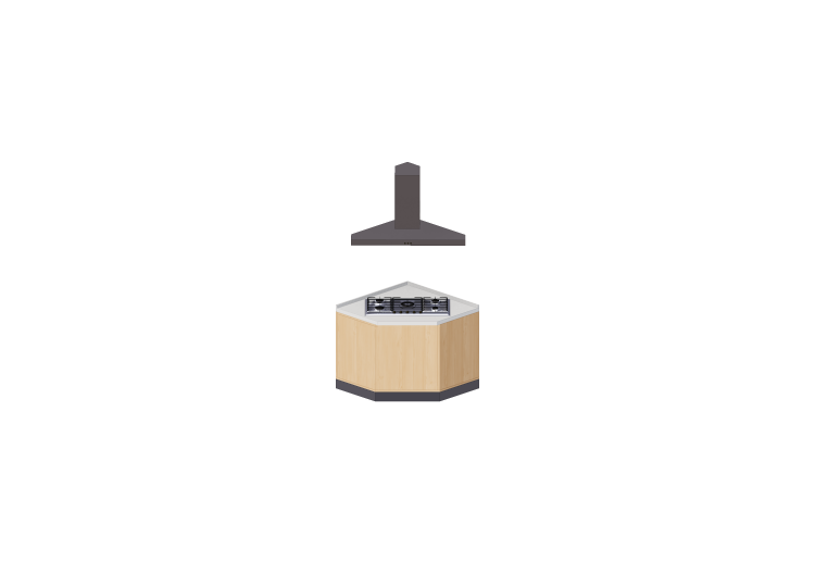 Cocinas 3D - angolar con cocina - ACCA software Cocinas 3D - angolar con cocina - ACCA software
