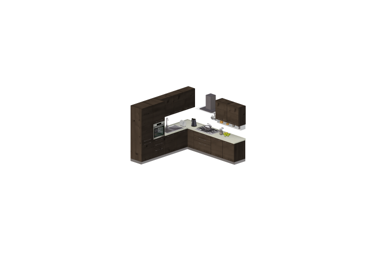 Cuisine 3D - Cuisine moderne équipée d'électroménager -... Cuisine 3D - Cuisine moderne équipée d'électroménager -...