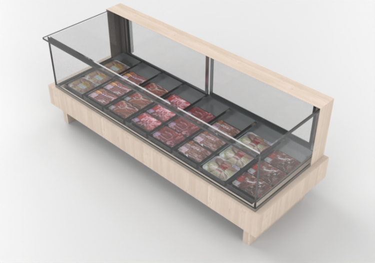 3D Expositores - Refrigerador de exposición para alimentos...