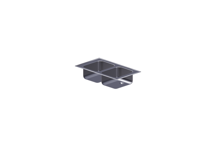 Lavelli 3D - Lavello da incasso con doppia vasca 86x50cm -... Lavelli 3D - Lavello da incasso con doppia vasca 86x50cm -...