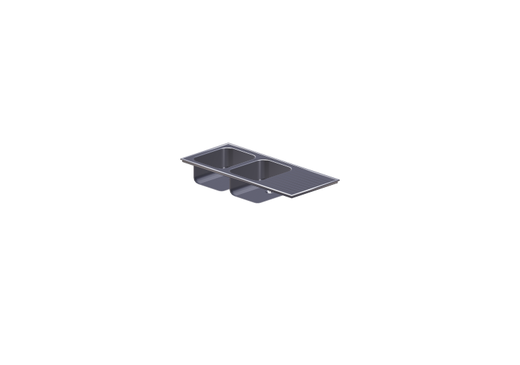 3D Sinks - Countersunk double basin 116x50cm - ACCA... 3D Sinks - Countersunk double basin 116x50cm - ACCA...