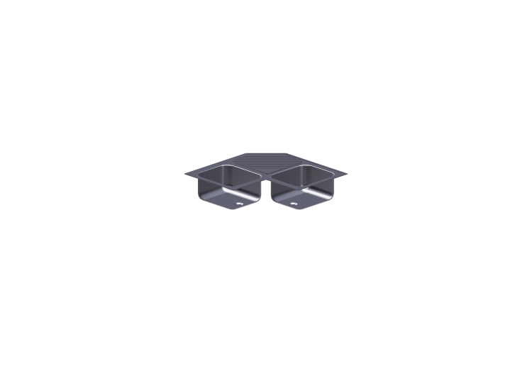Lavatórios 3D - Pia de embutir com cuba dupla 83x83cm -... Lavatórios 3D - Pia de embutir com cuba dupla 83x83cm -...