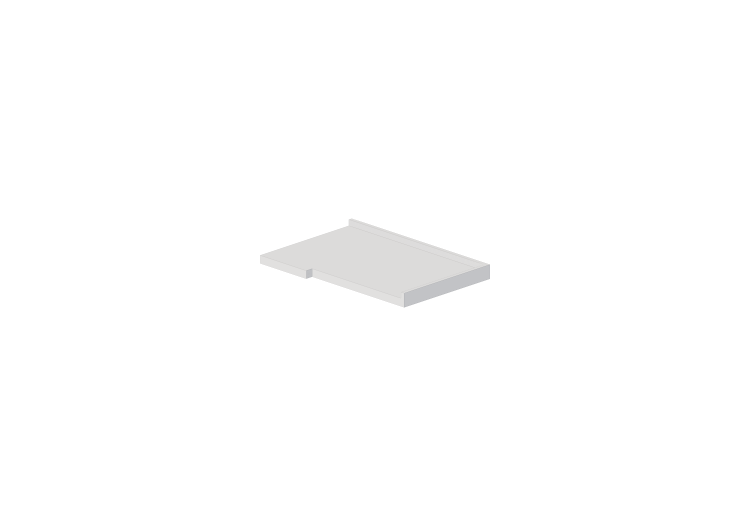 Planos 3D - Encimera cocina angular izquierdo 60x90cm -... Planos 3D - Encimera cocina angular izquierdo 60x90cm -...