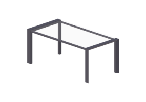 Mesas 3D - Mesa rectangular 180x90cm