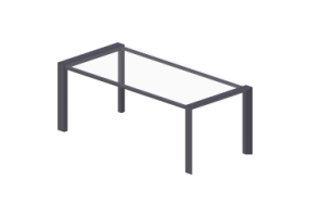 Mesas 3D - Mesa retangular 200x90cm