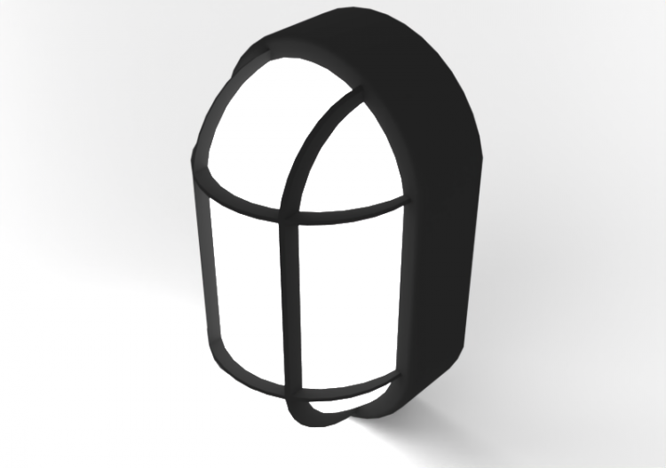 Candeeiro de parede 3D - Luminária de parede - Oval - Simes...