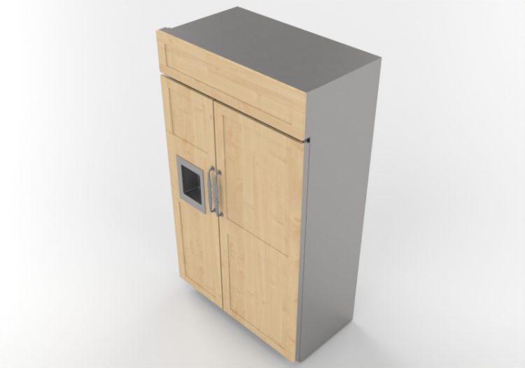 3D Haushaltgeräte - Kombinierter Kühlschrank – Monogram -...