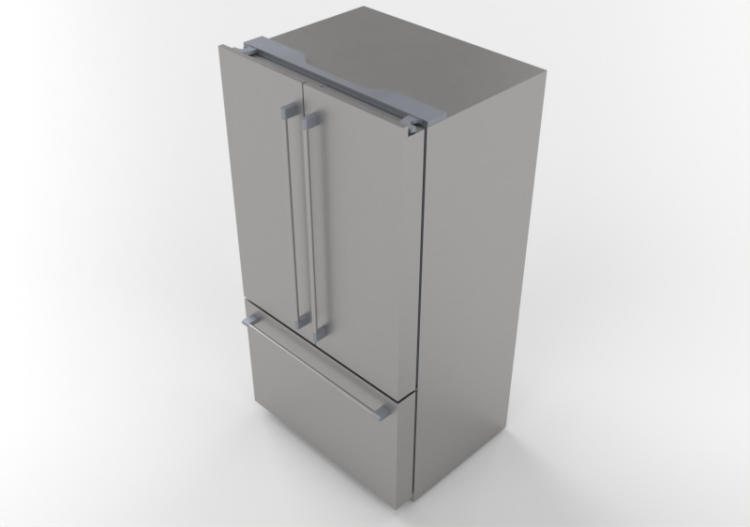 3D Haushaltgeräte - Kombinierter Kühlschrank – Monogram -...