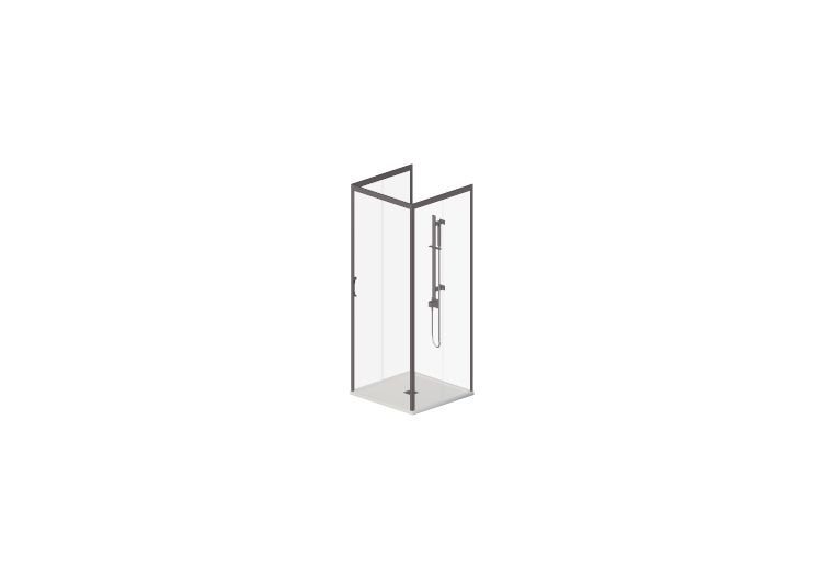 3D Shower - Shower tray with cabin 80x80cm - ACCA software 3D Shower - Shower tray with cabin 80x80cm - ACCA software