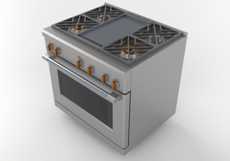 Eletrodomésticos 3D - Cozinha com forno – Monogram -...