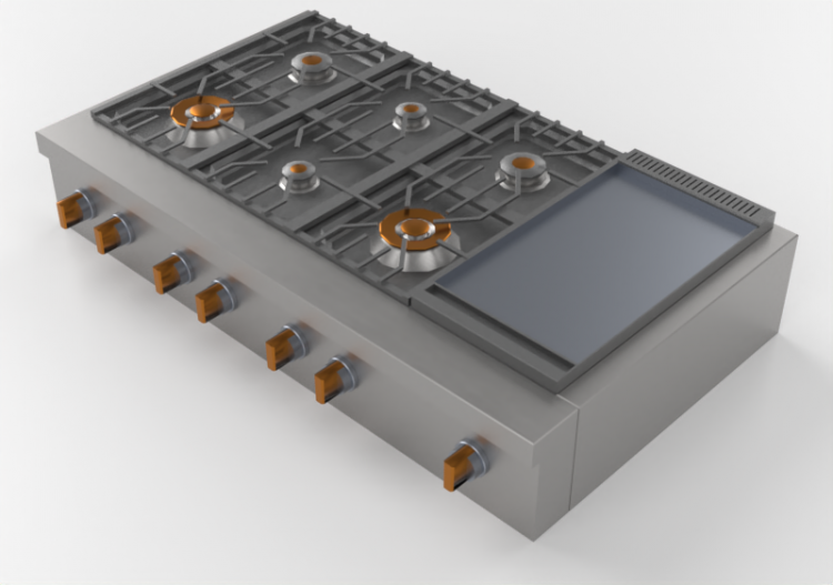 Elettrodomestici 3D - Fornello a gas - Monogram -...