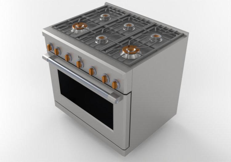3D Haushaltgeräte - Küche mit Backofen – Monogram -...